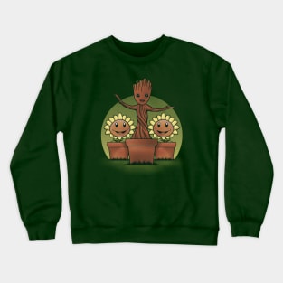 Plants vs Galaxy Crewneck Sweatshirt